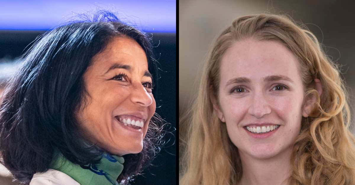 Miriam Merad and Lydia Finley